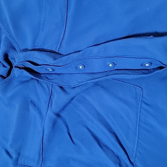 Anthropologie Maeve Charleston Blouse Popover Top Henley Blue Button Down M - Picture 12 of 16